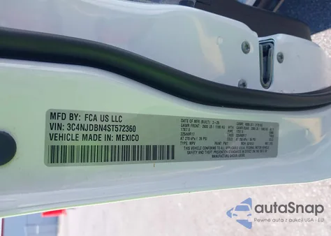 2025 Jeep Compass Latitude from USA, damaged, VIN 3C4NJDBN4ST572360
